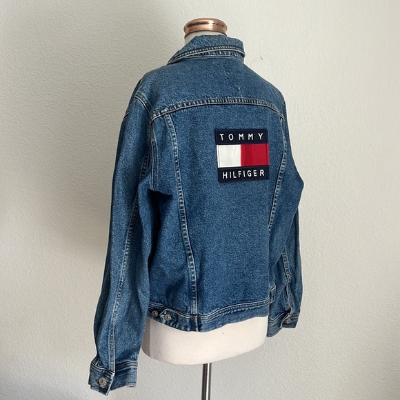 Vintage Y2K Tommy Hilfiger Denim Jean Trucker Jacket - Picture 8 of 12